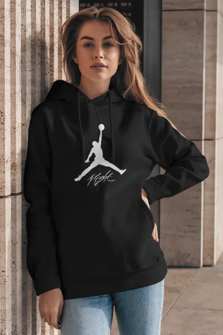 Air Jordan 06 Siyah NBA Kadın Kapşonlu Sweatshirt - Hoodie Air Jordan 06 Siyah NBA Kadın Kapşonlu Sweatshirt - Hoodie