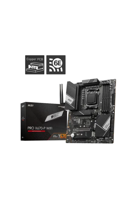MSI PRO X670-P WIFI DDR5 6600+(OC)MHz HDMI DP M.2 ATX AM5 MSI PRO X670-P WIFI DDR5 6600+(OC)MHz HDMI DP M.2 ATX AM5