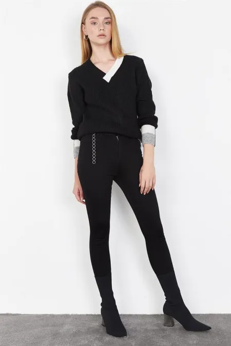 Kadın Siyah Yüksek Bel Skinny Jeans Kadın Siyah Yüksek Bel Skinny Jeans