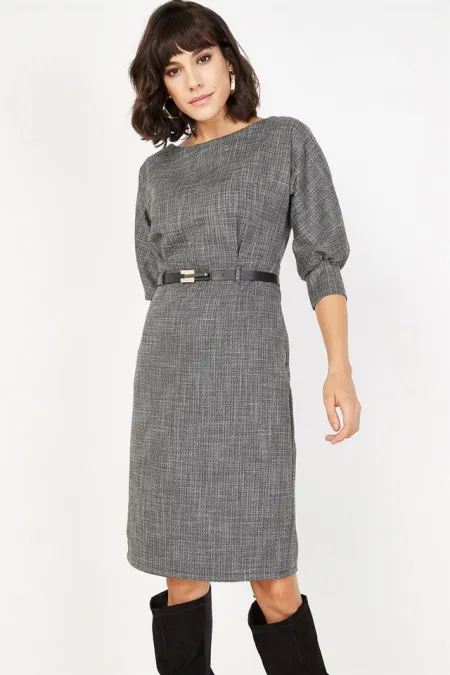 Kadın Siyah Yarasa Kollu Elbise Kadın Siyah Yarasa Kollu Elbise