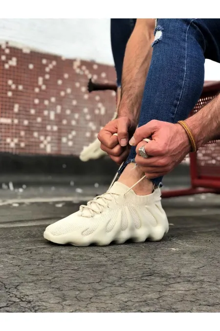 SFTM300 Bej Triko Sargı Taban Casual Erkek Ayakkabı - BEJ SFTM300 Bej Triko Sargı Taban Casual Erkek Ayakkabı - BEJ