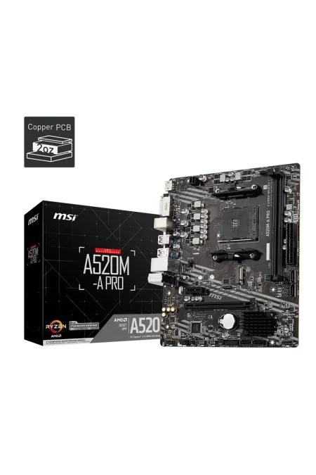 MSI A520M-A PRO DDR4 4600/1866Mhz M.2 M.ATX AM4 MSI A520M-A PRO DDR4 4600/1866Mhz M.2 M.ATX AM4