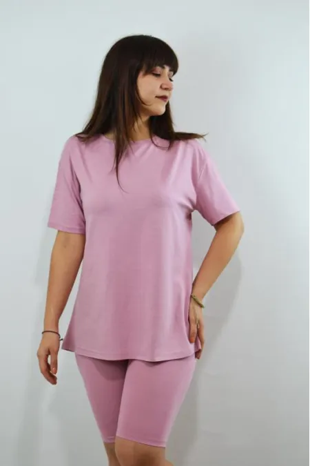 Kadın Taytlı Takım Pudra