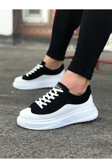 SFTM507 Beyaz Siyah Erkek Ayakkabı - BEYAZ-SİYAH SFTM507 Beyaz Siyah Erkek Ayakkabı - BEYAZ-SİYAH