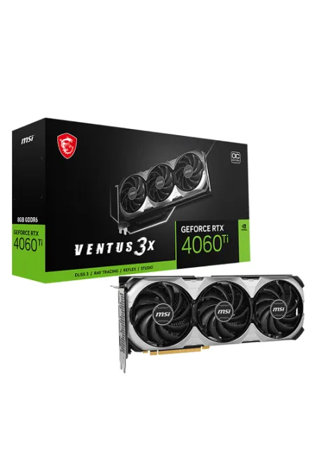 MSI GEFORCE RTX 4060TI VENTUS 3X 8G OC GDDR6 HDMI DP 128BIT MSI GEFORCE RTX 4060TI VENTUS 3X 8G OC GDDR6 HDMI DP 128BIT