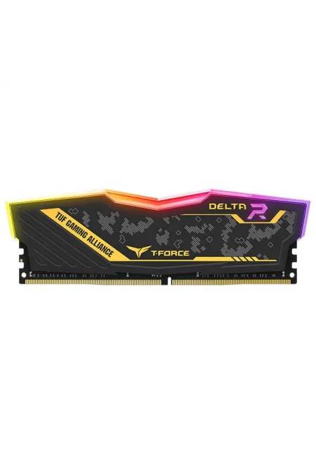 Team T-Force TUF Yellow Delta RGB 8GB (1x8GB) 3200Mhz DDR4 Gaming Ram CL16 (TF9D48G3200HC16F01)