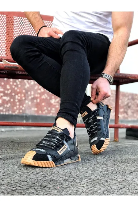 SFTM203 Siyah Taba Erkek Ayakkabı - SİYAH-TABA SFTM203 Siyah Taba Erkek Ayakkabı - SİYAH-TABA