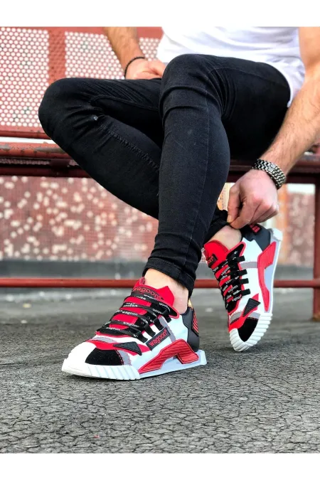 SFTM203 Beyaz Kırmızı Erkek Ayakkabı - BEYAZ-KIRMIZI SFTM203 Beyaz Kırmızı Erkek Ayakkabı - BEYAZ-KIRMIZI