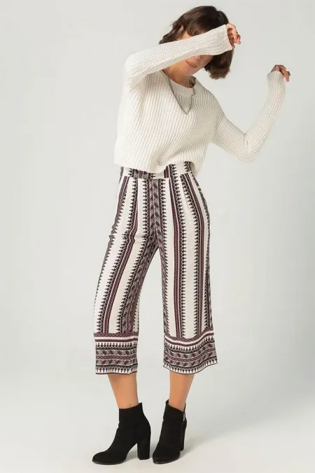 Kadın Bordo Bol Paça Empirme Pantolon Kadın Bordo Bol Paça Empirme Pantolon