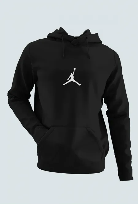 Air Jordan 05 Siyah NBA Erkek Kapşonlu Sweatshirt - Hoodie