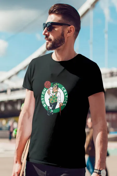 Boston Siyah Erkek Tshirt - Tişört Boston Siyah Erkek Tshirt - Tişört