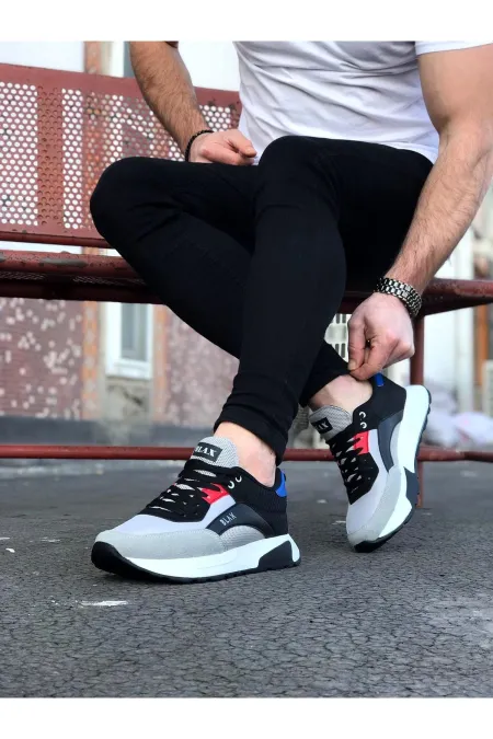 SFTM204 Buz Siyah Erkek Spor Ayakkabı - BUZ-SİYAH