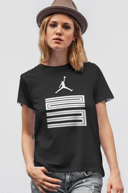 Air Jordan 11 Siyah NBA Kadın Tshirt - Tişört Air Jordan 11 Siyah NBA Kadın Tshirt - Tişört