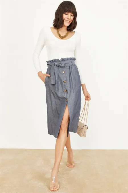 Kadın Lacivert Etek