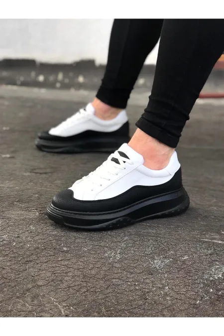 SFTM507 Kömür Beyaz Erkek Ayakkabı - KÖMÜR-BEYAZ