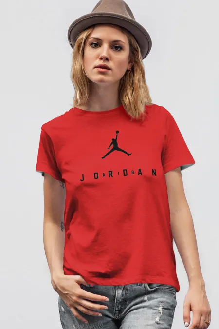 Air Jordan 10 Kırmızı NBA Kadın Tshirt - Tişört Air Jordan 10 Kırmızı NBA Kadın Tshirt - Tişört