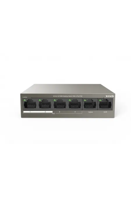 TENDA TEF1106P 6PORT 10/100 YÖNETİLEMEZ POE SWITCH
