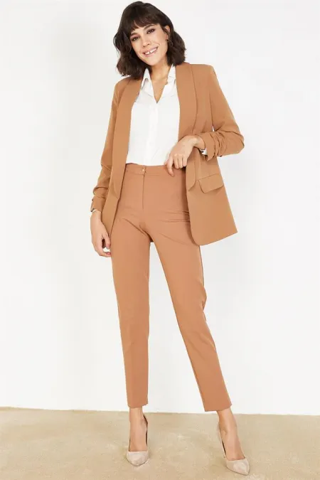 Kadın Taba Klasik Pantolon Kadın Taba Klasik Pantolon