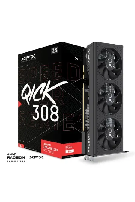 XFX Speedster QICK 308 RX 7600 BLACK 8GB GDDR6 128Bit (RX-76PQICKBY)