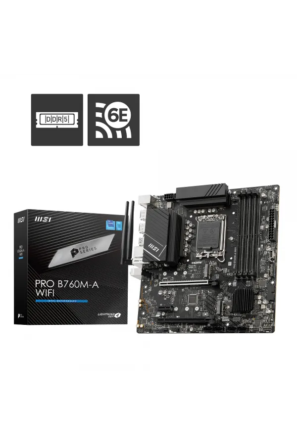 MSI PRO B760M-A WIFI DDR5 6800(OC) M.2 mATX 1700p