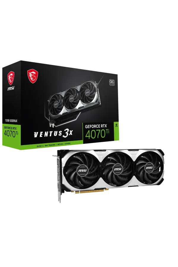 MSI GEFORCE RTX 4070 TI VENTUS 3X 12G OC 12GB GDDRX DP HDMI 192Bit MSI GEFORCE RTX 4070 TI VENTUS 3X 12G OC 12GB GDDRX DP HDMI 192Bit