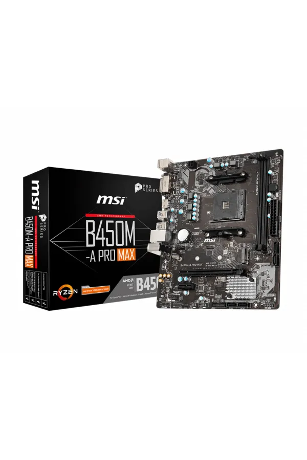 MSI B450M-A PRO MAX DDR4 4133MHz DVI-D, HDMI mATX AM4