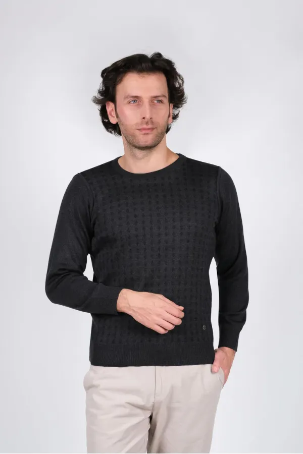 Çizgi Triko Erkek Battal Sıfır Yaka Triko Kazak Desenli Kol Ve Bel Lastikli Dokuma 3XL - 4XL - 5XL - Lacivert Çizgi Triko Erkek Battal Sıfır Yaka Triko Kazak Desenli Kol Ve Bel Lastikli Dokuma 3XL - 4XL - 5XL - Lacivert