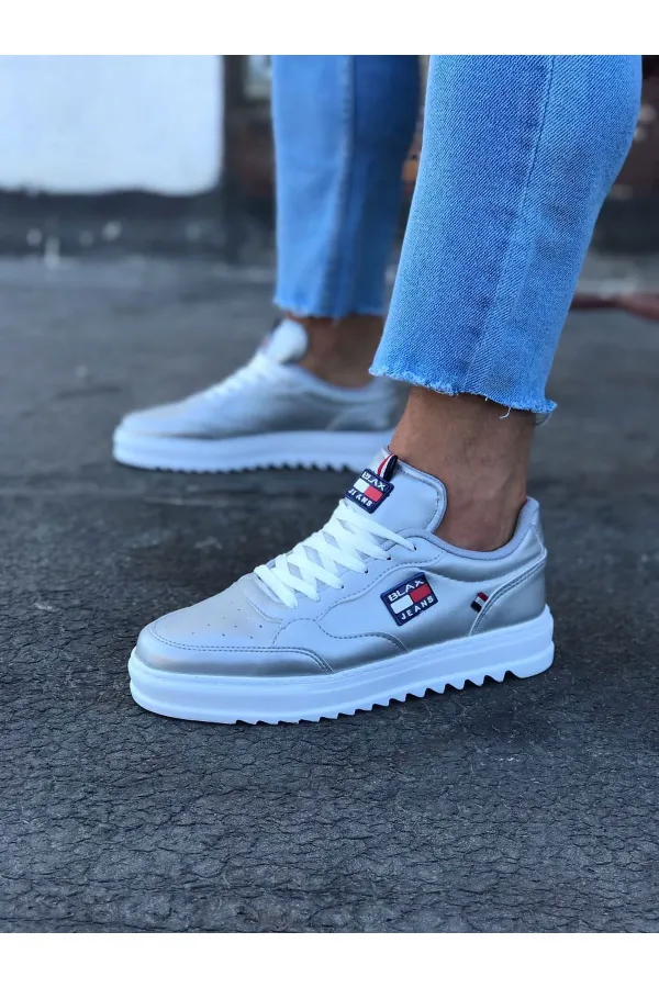 SFTM206 Gümüş Erkek Günlük Ayakkabı - GÜMÜŞ SFTM206 Gümüş Erkek Günlük Ayakkabı - GÜMÜŞ