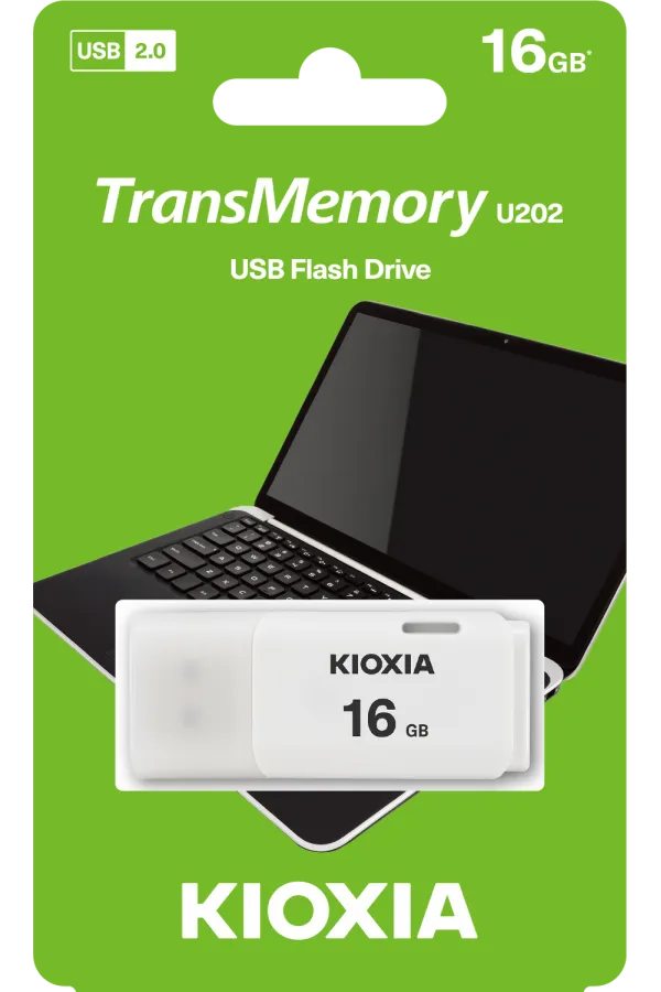 16GB USB2.0 KIOXIA BEYAZ USB BELLEK LU202W016GG4