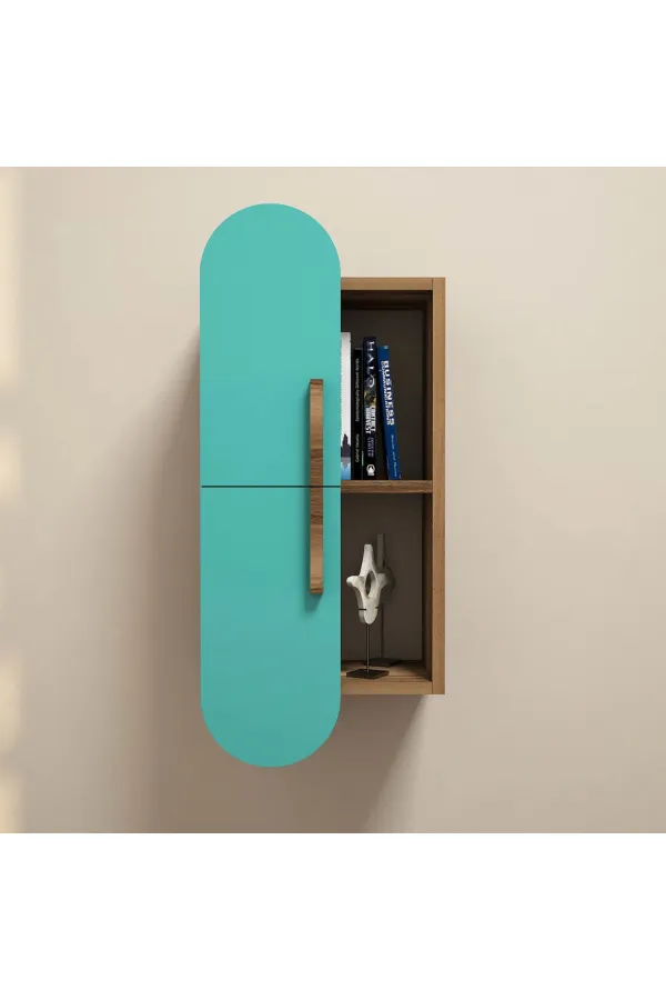 Postmodern Turkuaz Duvar Rafı Postmodern Turkuaz Duvar Rafı