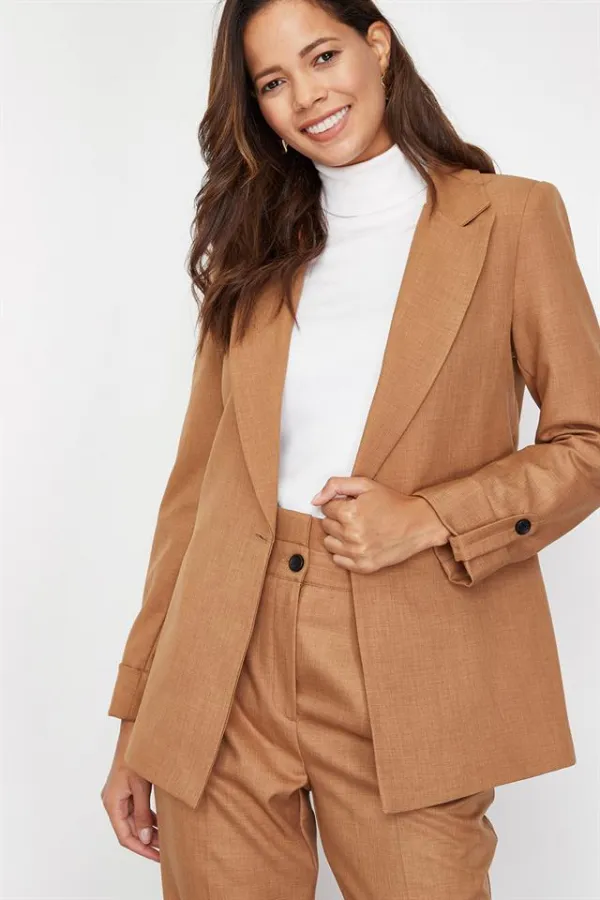 Kadın Vizon Kol Detaylı Ceket Kadın Vizon Kol Detaylı Ceket