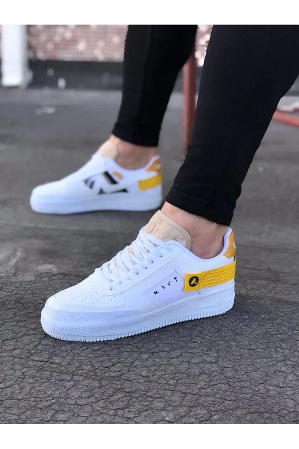 SFTM201 Beyaz Sarı Erkek Günlük Ayakkabı - BEYAZ_SARI SFTM201 Beyaz Sarı Erkek Günlük Ayakkabı - BEYAZ_SARI
