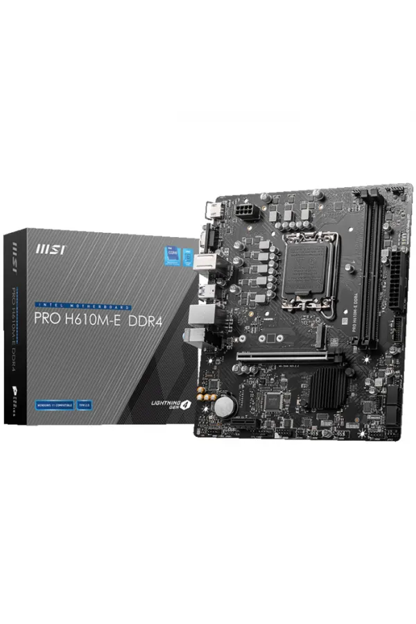 MSI PRO H610M-E DDR4 3200MHZ M.2 mATX 1700p