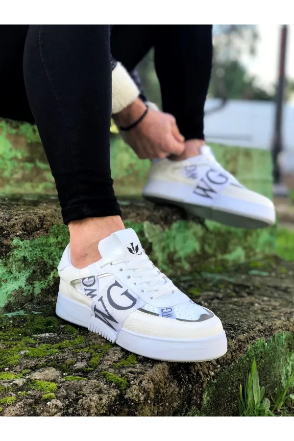 SFTM202 Beyaz Gri Erkek Günlük Ayakkabı - BEYAZ-GRİ SFTM202 Beyaz Gri Erkek Günlük Ayakkabı - BEYAZ-GRİ