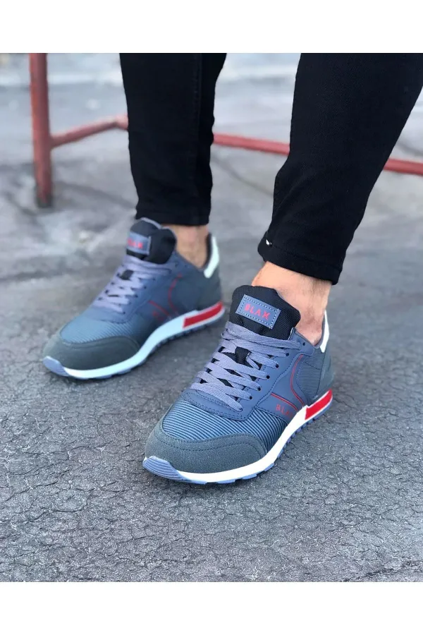 SFTM014 Gri Erkek Spor Ayakkabı - GRİ