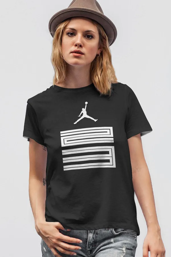 Air Jordan 11 Siyah NBA Kadın Tshirt - Tişört Air Jordan 11 Siyah NBA Kadın Tshirt - Tişört