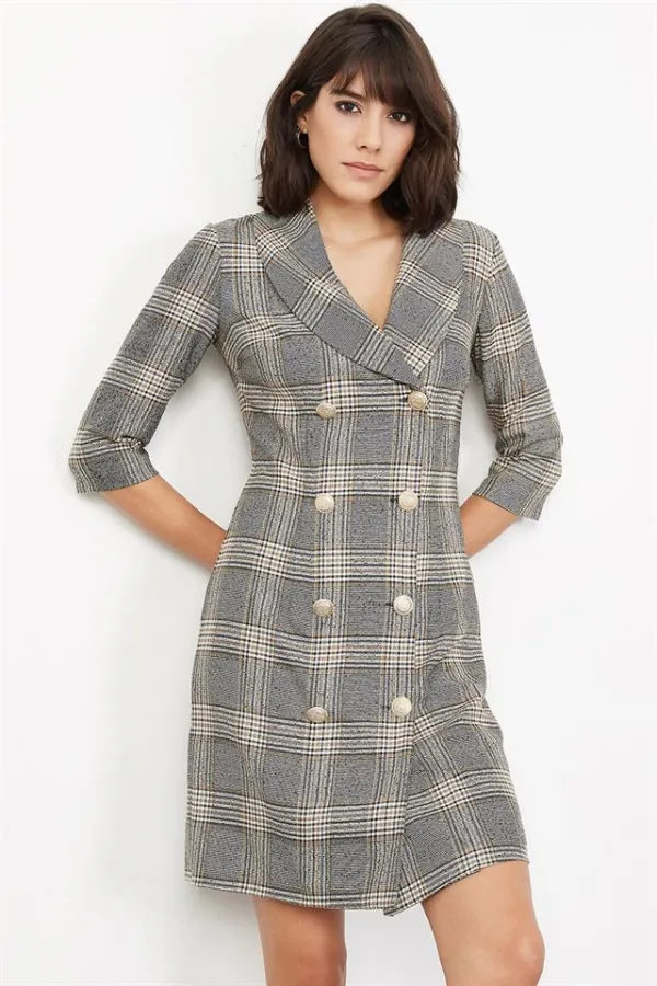 Kadın Gri Ceket Elbise Kadın Gri Ceket Elbise